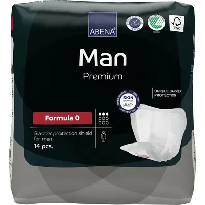 Absorbante masculine Premium Man Formula 0 cu absorbtie 300ml, 14 bucati, Abena