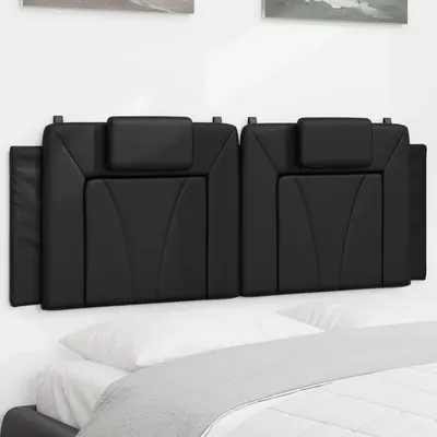 vidaXL Pernă pentru tăblie pat, Viana, negru, 137 cm, piele artificială