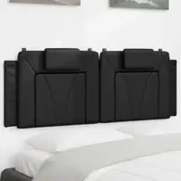vidaXL Pernă pentru tăblie pat, Viana, negru, 137 cm, piele artificială