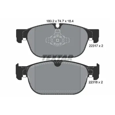 Set placute frana, frana disc TEXTAR 2231701