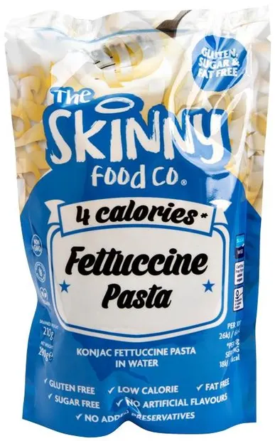 4 Calories Skinny Fettuccine Pasta, 210 g, Skinny Food Co
