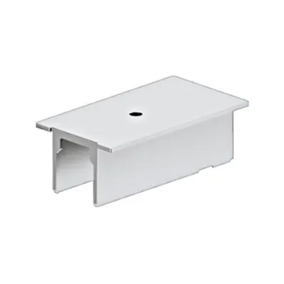 Track On Recessed Cover 3 Phase Power Feed Dali White