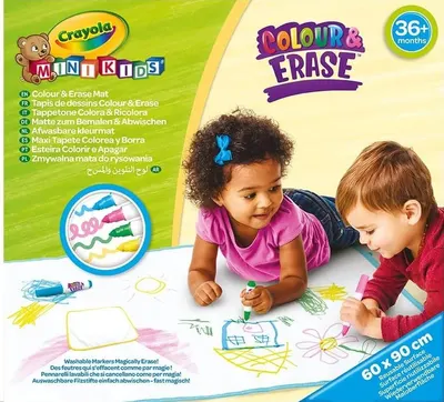 Suport de desen Crayola Mini Kids - Cu 4 markere și burete