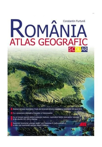 România. Atlas geografic școlar - Paperback brosat - Constantin Furtună