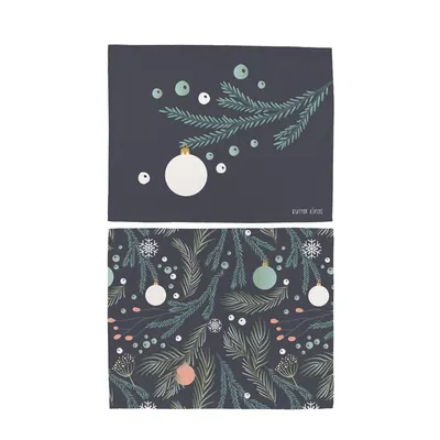 Suport pentru farfurii 2 buc. din material textil 35x45 cm cu model de Crăciun Christmas Deco – Butter Kings