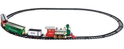 Tren de Crăciun Raya Toys – Christmas Classic Train, cu șine, sunete și lumini