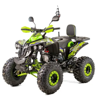 ATV XTR Varia Pro Bombardier 008 8, roti 8 inch, 125 cc, 1+1 viteze, culoare negru lime