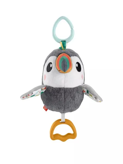 Jucarie de plus pentru bebelusi Fisher Price Flap And Go Tucan