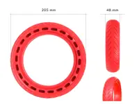 Anvelopă solidă fără cameră 8½x2 pentru trotinetă electrică XIAOMI Motus Roșu