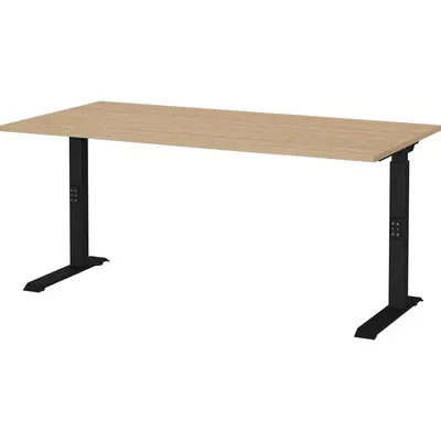 Birou reglabil cu blat cu aspect de lemn de stejar 80x160 cm Lissabon – Germania