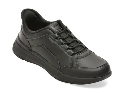 Pantofi sport GEOX negri, U659KA, din piele ecologica