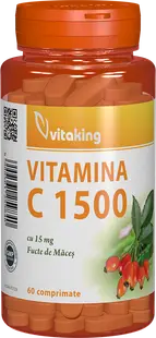 Vitamina C 1500mg cu macese, 60 comprimate, Vitaking