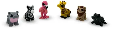 Print 3D de la 3D Morph Lab - Set de 6 microfigurine, safari