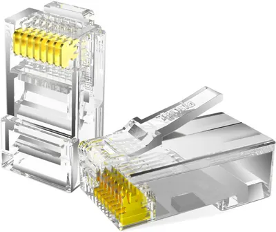 Conector Tenda - TEH60510, Cat 6 UTP, 100 bucăți, galben