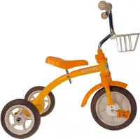 Tricicleta pentru copii Italtrike Super Lucy Champion Galben cu roti din cauciuc eva, cosulet pentru jucarii si cadru metalic