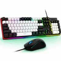 Kit Tastatura Timebox, Mouse Gaming, RGB, 104 taste, Negru - Default Title