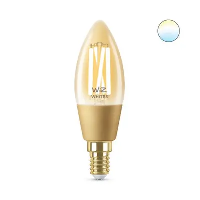 Bec LED filament lumânare C35 4.9-25W E14 920-950, auriu, Wiz