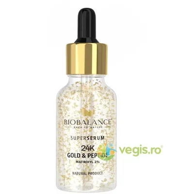 Ser pentru Conturul Ochilor si Riduri de Expresie cu Fulgi de Aur + Matrixyl 2% Super Serum 30ml