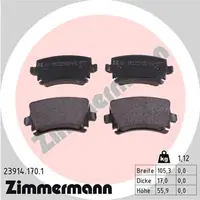 Set placute frana spate Zimmermann 23914.170.1 Audi, VW, Skoda, Seat