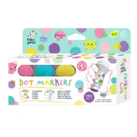 Set 5 carioci lavabile Dot Markers - culori pastel, Haku Yoka