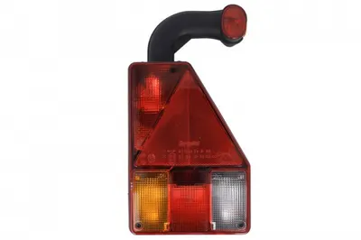 Stop spate dreapta EARPOINT (12V, cu intermitent, lumina de marsarier, cu stop, lumina de parcare, reflector triunghiular, cu lampa cu brat prelungitor, suruburi, numar conexiuni: 5, conector: Bayonet