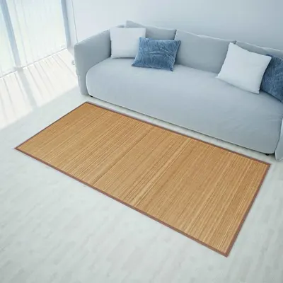 Covor dreptunghiular din bambus natural, 120 x 180 cm
