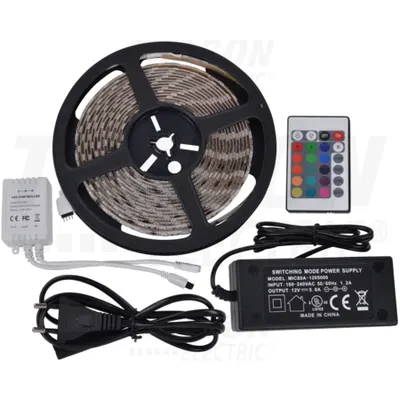Set de banda cu LED-uri, de exterior LED-SET-K-RGB SMD5050; 60 LED/m; 14,4 W/m; W=10 mm; RGB; IP54
