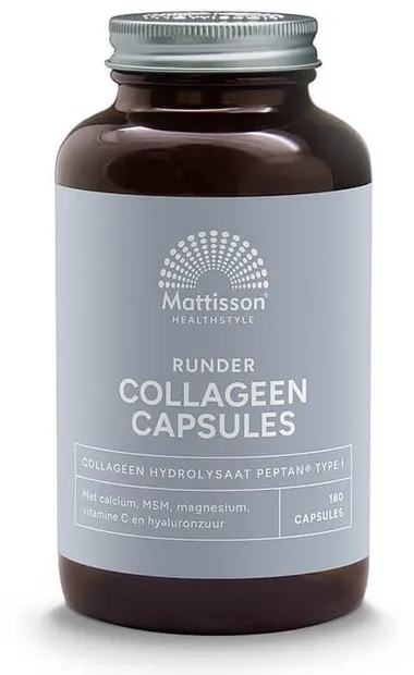 Runder Collagen Peptan Type I, 180 capsule, Mattisson Healthstyle