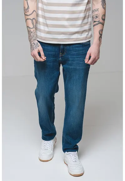 Blugi relaxed-fit - Albastru lavanda