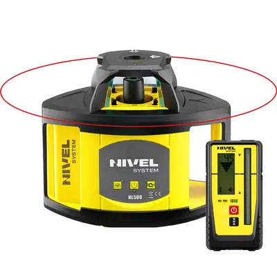 Nivelă laser rotativă cu fascicul roșu (plan orizontal), cu afisare digitala - NL500R Digital - Nivel System
