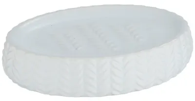 Suport pentru săpun Wenko - Barinas, 12,3 x 2,7 x 8,7 cm , ceramică, alb