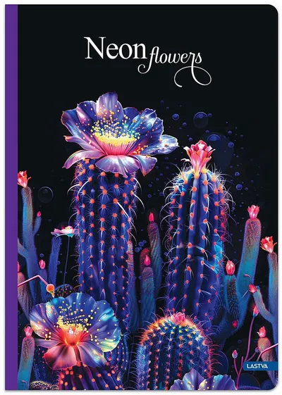 Agenda Lastva Neon Flowers - A4, 96 foi, sortiment