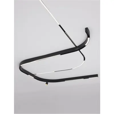 BREDA MAGNETIC Nisipiu Negru Aluminiu Curve Track Used For Ceiling Recessed Angle: 90° Combine 4 Pieces To Make a Circle