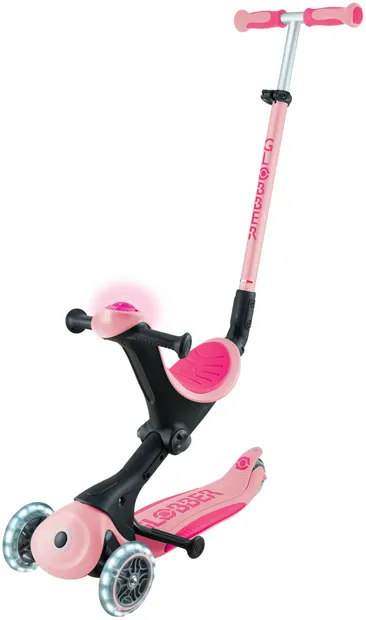 Trotinetă pentru copii 3 в 1 Globber - Deluxe Flash Lights, roz