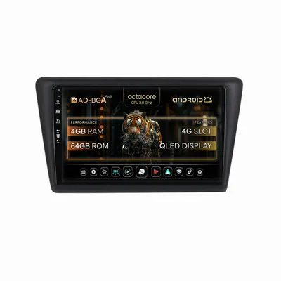 Navigatie Seat Toledo Skoda Rapid (2012-2019), Android, A-Octacore 4GB RAM + 64GB ROM, 9 Inch - AD-BGA9004+AD-BGRKIT026V2