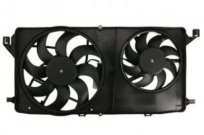 Ventilator radiator (cu carcasa, dublu) potrivit FORD TRANSIT, TRANSIT TOURNEO 2.2D 2.3 04.06-12.14