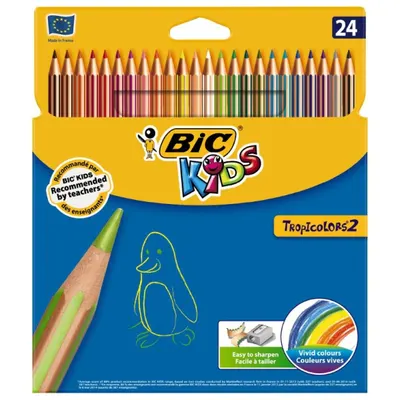Creioane color, 24culori, Tropicolors Bic