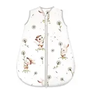 Sac de dormit, MimiNu, Pentru bebelusi, De iarna, Din bumbac certificat Oeko Tex Standard 100, Cu fermoar, 70 cm, 2.5 Tog, Cats