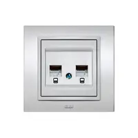 Zena Gri Metalizat Priza 2xUTP Cat6E ST