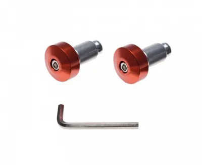 Set 2 capeti ghidon moto rotunzi, culoare portocaliu, diametru 13mm