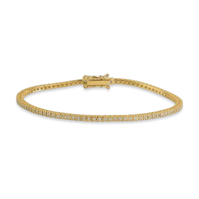 Bratara tennis din aur galben cu diamante de 0.51ct