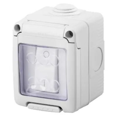 Watertight Enclosure Complete With System Devices - With Intrerupator 2p 16ax - Ip55 - Grey Ral 7035