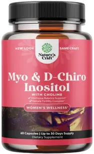 Myo & D-Chiro Inositol, 60 capsule, Nature's Craft