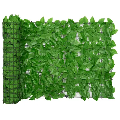 Gossi paravan de balcon, frunze verzi, 300x75 cm