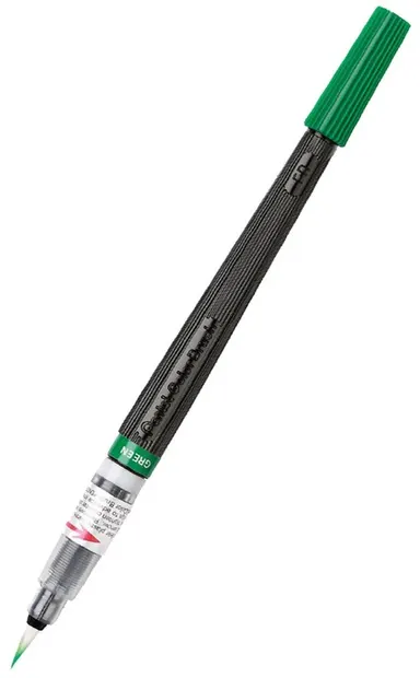 Pensula Pentel - Art Colours, verde