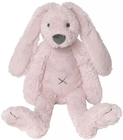 Jucarie moale Happy Horse - Iepuras Richie, roz, 28 cm
