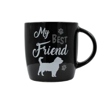 Cană ceramică My best friend neagră