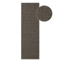 Covor tip traversă gri închis/maro închis țesut manual din lână 80x250 cm Camden Parker – Ted Baker