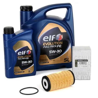 Pachet Revizie Ulei Motor Elf Evolution Full Tech FE 5W-30 5L + 1L + Filtru Ulei Oe Renault Trafic 2 2006 152093920R