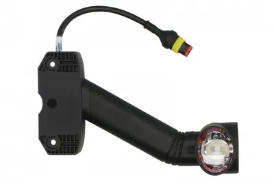 Lumina delimitare dreapta, forma: oval, portocaliu rosu alb lungime cablu 350mm, pe bratul lung, 12 24V (conector: SUPERSEAL 2PIN)